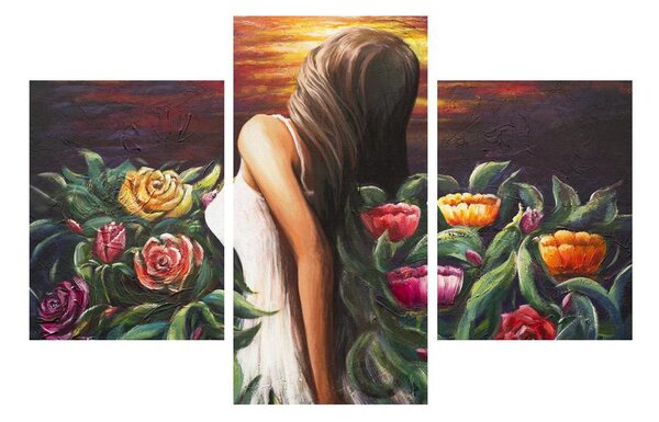 Slika žene i cvijeća (90x60 cm)