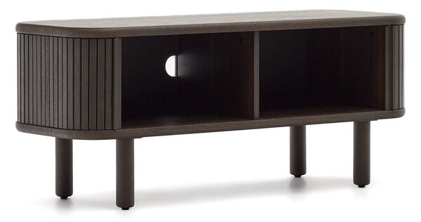 Tamno smeđa TV komoda u dekoru jasena 120x50 cm Mailen – Kave Home