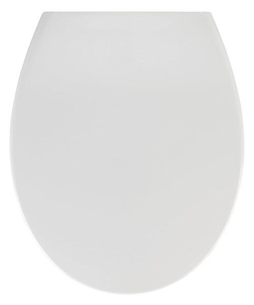 Bijelo WC sjedalo s lakim zatvaranjem Wenkoo Samos, 44.5 x 37.5 cm