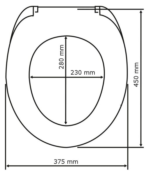 Svijetlo ružičasta WC daska s lako zatvaranjem Wenko Premium Ottana, 44,5 x 37,5 cm