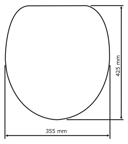 Sjedalo za toalet tamne boje s jednostavnim zatvaranjem Wenko Wenge, 43 x 37 cm