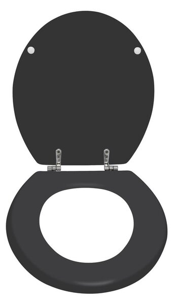 Mat crno WC sjedalo Wenkoo Prima, 41 x 38 cm