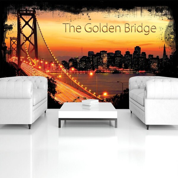 Foto tapeta - Golden Gate Bridge City Urban (152,5x104 cm)