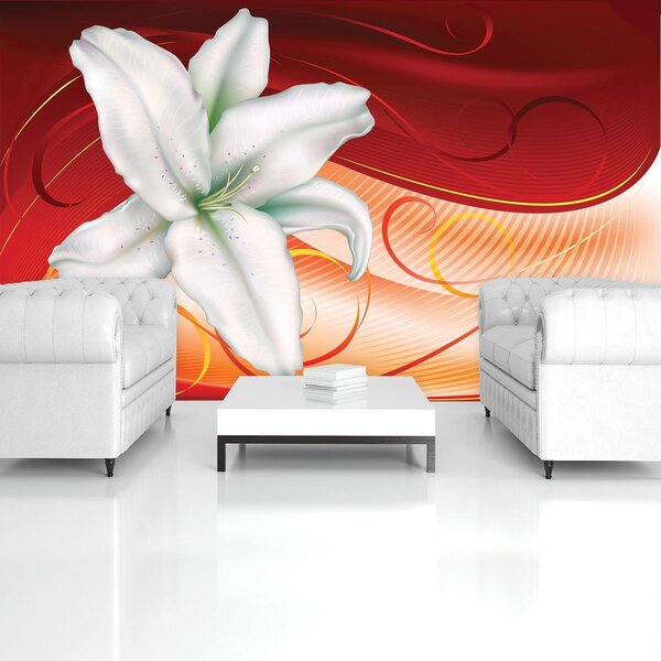 Foto tapeta - Apstraktna umjetnost Lily Hearts (152,5x104 cm)