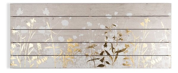 Drvena slika Graham & Brown Metallix Wood Meadow, 100 x 40 cm