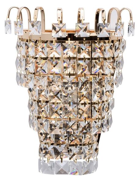 MW-LIGHT - Kristalna zidna svjetiljka ADELARD 1xE14/60W/230V zlatna