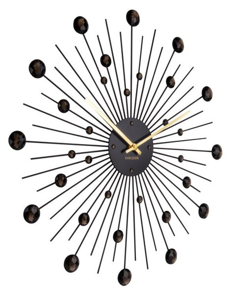 Sat crne boje Karlsson Sunburst, ø 50 cm