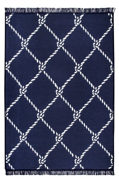 Black Friday - Plavo-bijeli obostrani tepih Rope, 120 x 180 cm