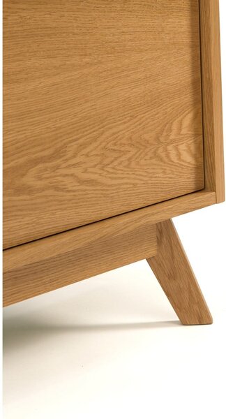 Niska komoda u dekoru hrasta u prirodnoj boji 100x75 cm Kensal – Woodman