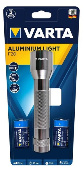 Varta 16628101421 - LED Svjetiljka ALUMINIUM LIGHT LED/2xC