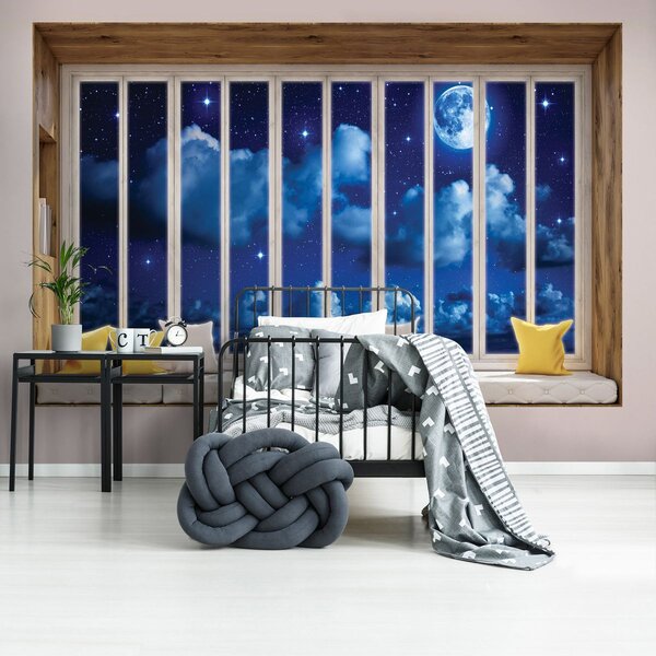 Foto tapeta - Noćno nebo s prozora (152,5x104 cm)