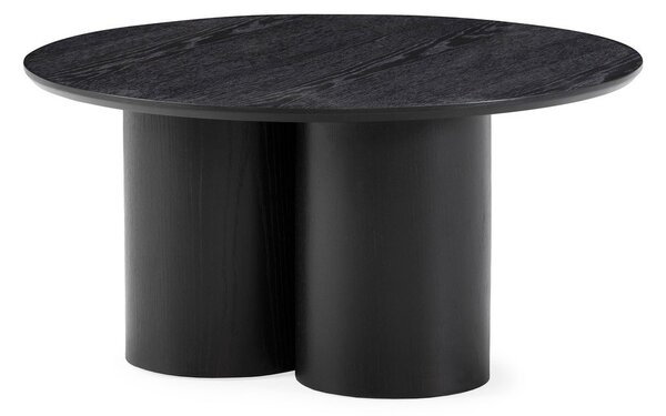 Crni okrugao stolić za kavu ø 80 cm Lua – MOME