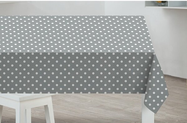 Stolnjak Sabichi Grey Dots, 178 x 132 cm
