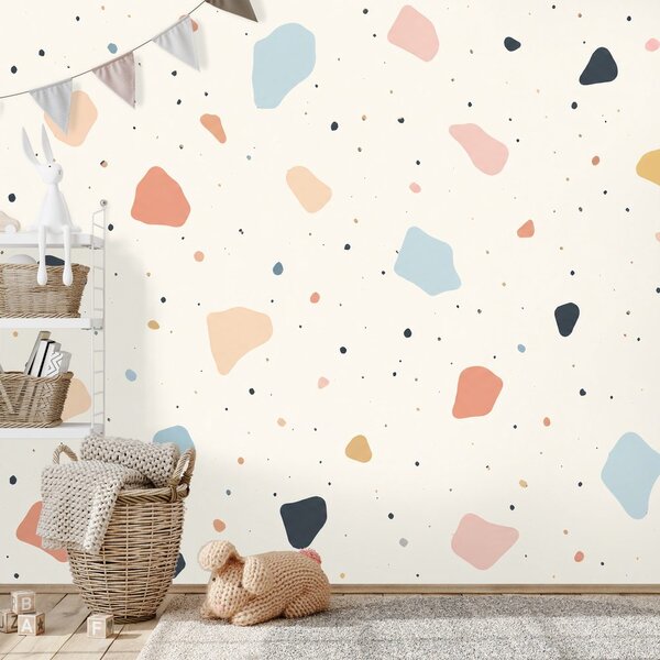 Fototapeta pastelni terrazzo oblici