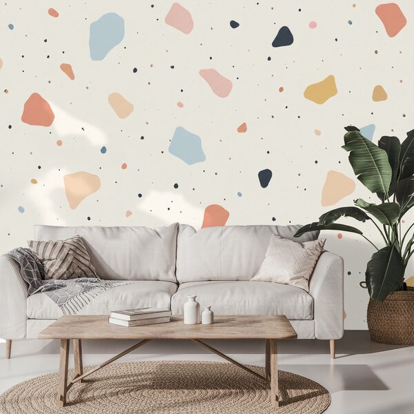 Fototapeta pastelni terrazzo oblici