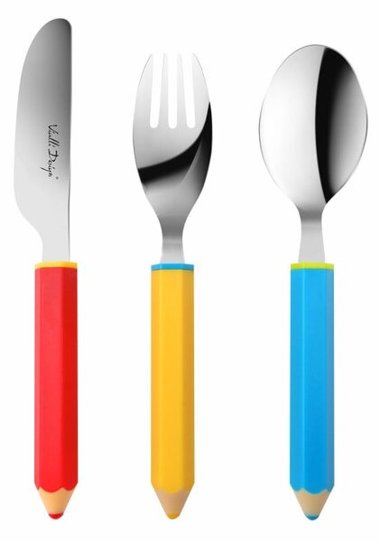 3dijelni set dječjeg pribora za jelo Vialli Design Pencil