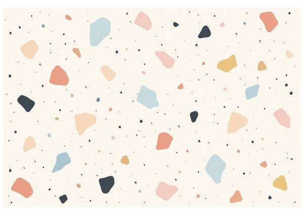 Fototapeta pastelni terrazzo oblici