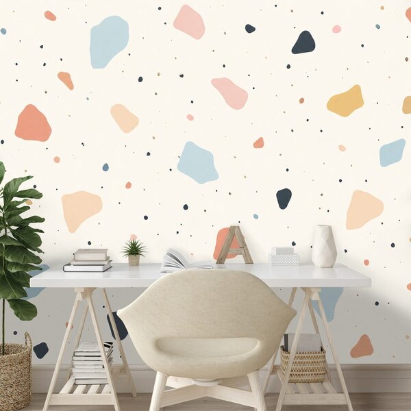 Fototapeta pastelni terrazzo oblici