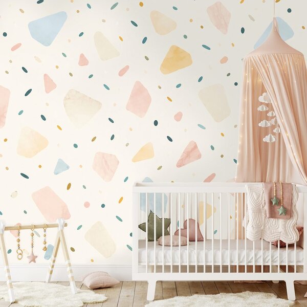 Tapeta pastelni terrazzo oblici