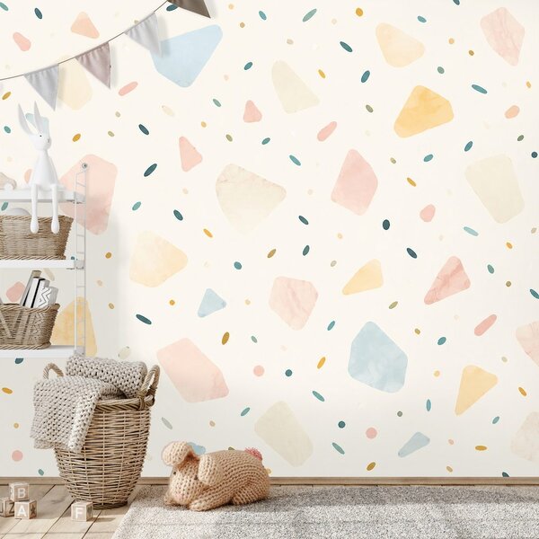 Tapeta pastelni terrazzo oblici