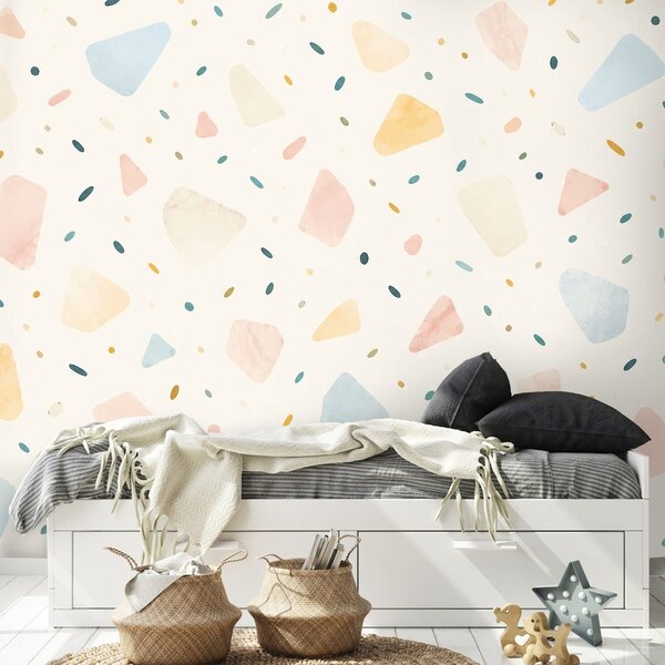 Tapeta pastelni terrazzo oblici