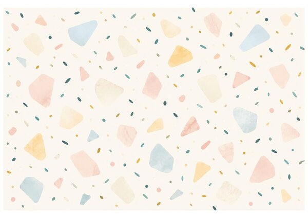 Tapeta pastelni terrazzo oblici