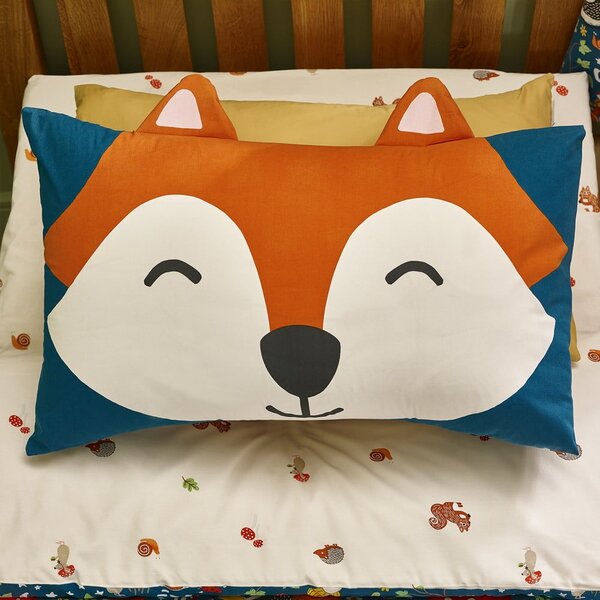 Zelena/bež dječja posteljina za krevet za jednu osobu 135x200 cm Fox and Woodland Friends – Catherine Lansfield