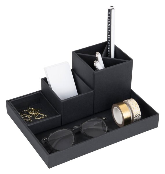 Tamno sivi 4-dijelni stolni organizator Bigso Box of Sweden Lena