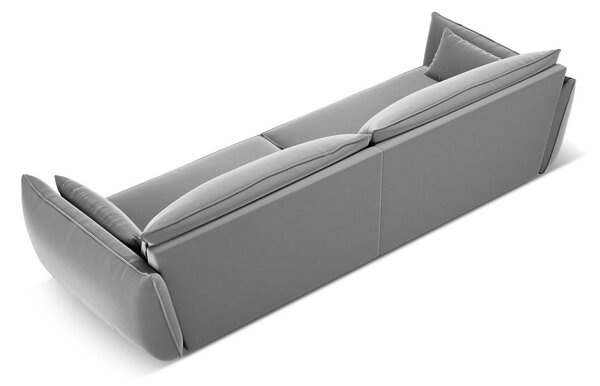 Svijetlo siva baršunasta sofa 248 cm Vanda – Mazzini Sofas