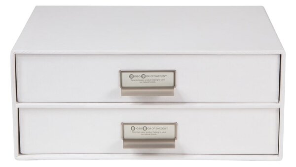 Bijela dvoetažna ladica za dokumente Bigso Box of Sweden Birger, 33 x 25,5 cm
