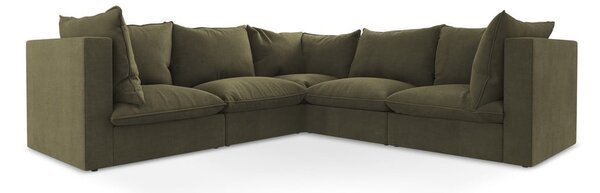 Kaki zelena kutna garnitura Manao – Makamii
