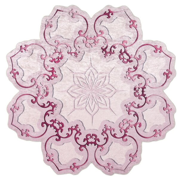 Ružičasti tepih Vitaus Camina Feo, ⌀ 80 cm