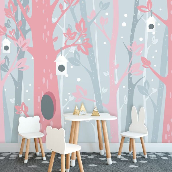 Foto tapeta - Ružičasta stabla (152,5x104 cm)