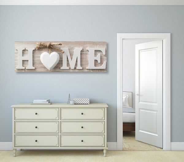 Slika s natpisom Home u vintage stilu