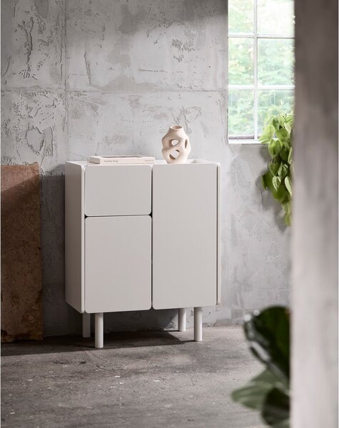 Bijeli ormarić 80x100x40 cm Bera – Unique Furniture