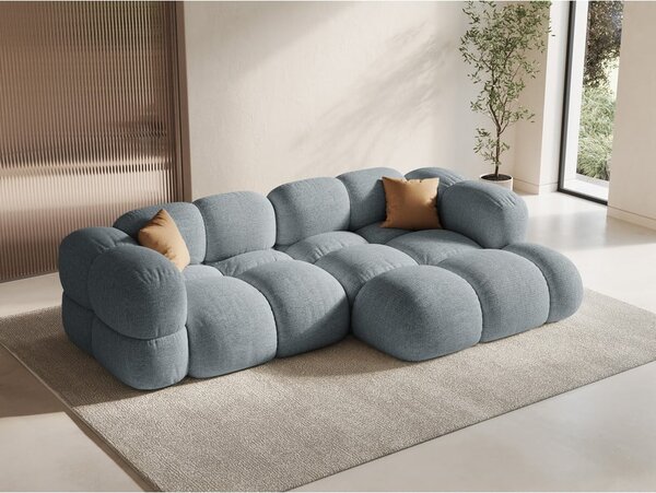 Svijetlo plava kutna garnitura (s desnim kutom/s ležaljkom) Loretto – Cosmopolitan Design