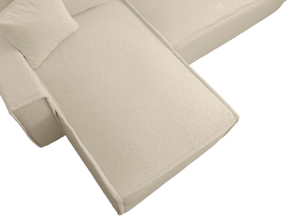 Razvlačna kutna garnitura L SMART BOUCLE 232x143 cm, krem, univerzalna