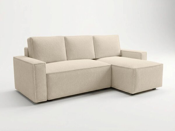 Razvlačna kutna garnitura L SMART BOUCLE 232x143 cm, krem, univerzalna