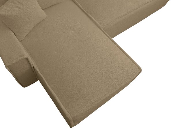 Razvlačna kutna garnitura L SMART BOUCLE 232x143 cm, tamno bež, univerzalna