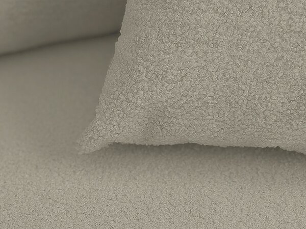 Razvlačna kutna garnitura L SMART BOUCLE 232x143 cm, sivo-bež, univerzalna