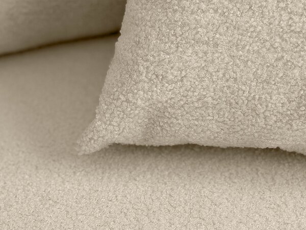 Razvlačna kutna garnitura L SMART BOUCLE 232x143 cm, krem, univerzalna