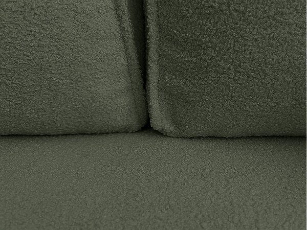 Razvlačna kutna garnitura L SMART BOUCLE 232x143 cm, tamno zelena, univerzalna