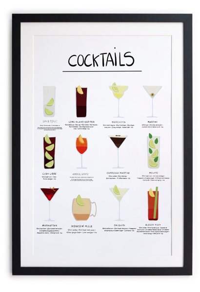 Uokviren poster Really Nice Things Cocktail, 65 x 45 cm