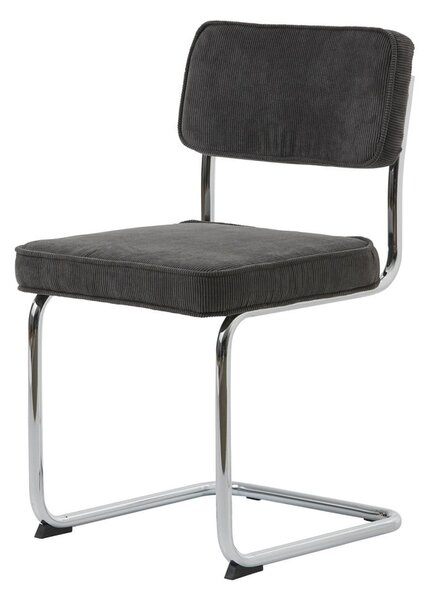 Siva blagovaonska stolica od samta Rupert – Unique Furniture