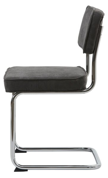 Siva blagovaonska stolica od samta Rupert – Unique Furniture