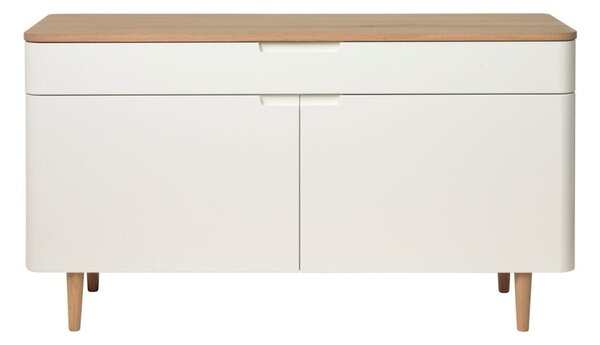 Niska komoda od bijelog hrasta Unique Furniture Amalfi
