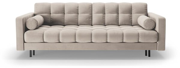 Bež baršunasti sklopiva/s prostorom za odlaganje sofa 222 cm Bali – Cosmopolitan Design