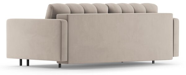 Bež baršunasti sklopiva/s prostorom za odlaganje sofa 222 cm Bali – Cosmopolitan Design