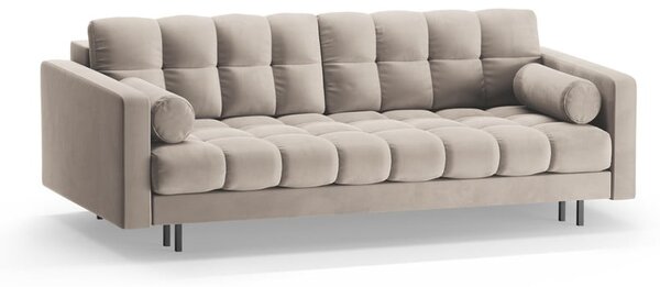 Bež baršunasti sklopiva/s prostorom za odlaganje sofa 222 cm Bali – Cosmopolitan Design