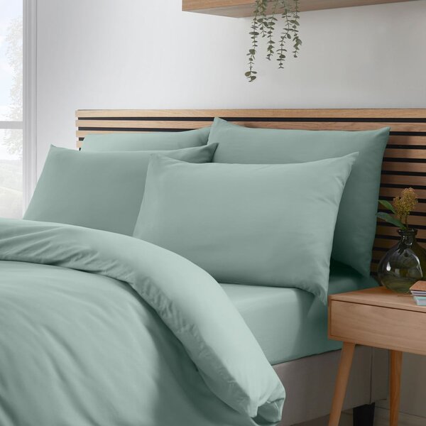 Zelena posteljina za bračni krevet/za produženi krevet 260x220 cm So Soft Non-Iron – Catherine Lansfield